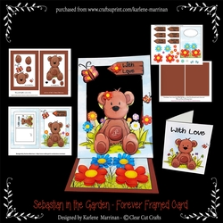 Forever Framed Easel Card - Sebastians Summer in the Garden