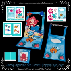 Forever Framed Easel Card - Serina the Mermaid Under the Sea Card