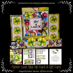 Good Luck Clover Centre Step Up Card