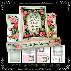 Flower Plaque  Centre Step Up Card