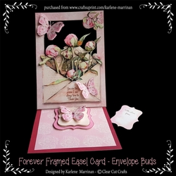 Forever Framed Easel Card - Envelope Buds