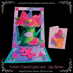 Forever Framed Easel Card - Lilac Blooms