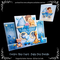 Baby Boy Bounty Centre Step Card