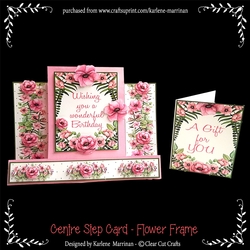 Blooms on Pink Centre Step Card