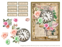 Vintage Rode with Heirloom Watch Card Topper