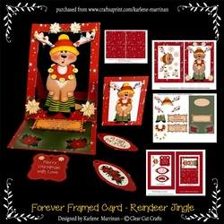 Forever Framed Easel Card - Reindeer Jingle