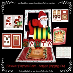 Forever Framed Easel Card - Santas Hanging Out