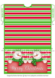 Snowmen Christmas Money/Gift/Voucher Wallet/Pocket or Envelope