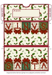 Santas Gifts Christmas Money/Gift/Voucher Wallet/Pocket or Envelope