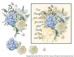 Blooms Bereavement Card Topper