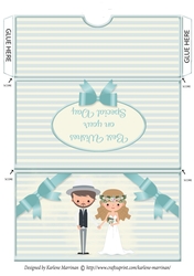 Bride & Groom Wallet - Pocket for Gift Vouchers or Money