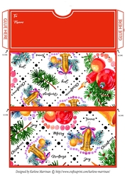 Holly Christmas Red Pocket/Wallet/Envelope for Gift Vouchers & Money