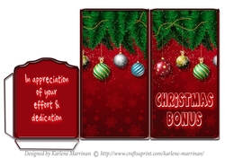 Christmas Bonus Voucher, Gift, Money, Pocket, Wallet, Envelope