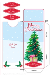 Snowy Christmas Tree Gift/Money/Voucher Wallet/Pocket/Envelope