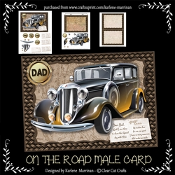 On the Road Male Birthday Card