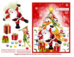 Stacks on Santa Card Topper