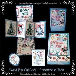 Christmas is Here Twisted Pop Up Card