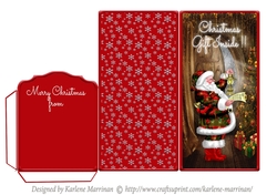 Santas Gift Inside Voucher/Money/Gift Wallet/Pocket Envelope