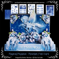 Magical Pegsasus Mountain Fold Card