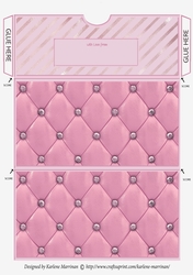 Quilted & Studded Gift/Money/Voucher Pocket/Wallet Envelope for any Occasion - Pink