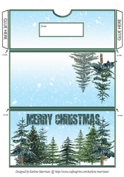 Simply Trees & Snow Christmas Gift/Voucher/Money Wallet/Pocket/Envelope