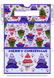 Colour Xmas Tree Christmas Gift/Voucher/Money Wallet/Pocket/Envelope
