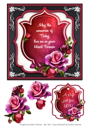 Pastel Roses Card Topper