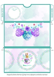 Watercolor Easter Money/Gift/Voucher Wallet/Pocket/Envelope