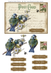 Vintage Postcard Card Topper