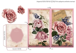 Vintage Roses Money/Gift/Voucher Wallet/Pocket or Envelope