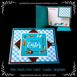 Happy Easter Dutch Door Sideways Fold Card