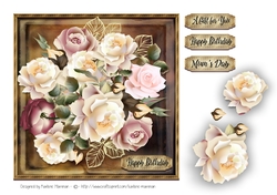 Vintage Look - Bouquet of  Roses