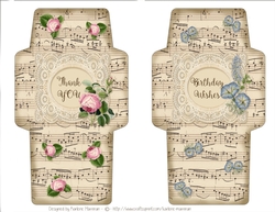 Duo Set of Vintage Wallets, Pockets, Gift Voucher or Money Envelopes - Set 1