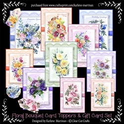 Floral Bouquet Card Topper & Gift Card Set