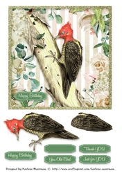 The Happy Woodpecker Card Topper
