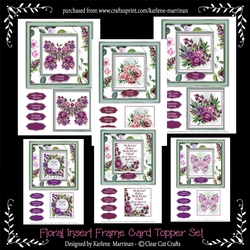 Floral Insert Frame Card Topper Set