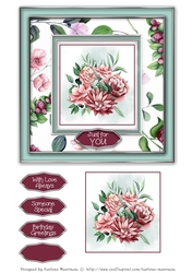 Floral Insert Frame Card Topper - Design 3