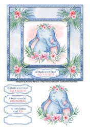 Elephants Always Remember Card Topper Set - Design 1