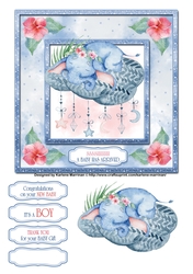 Elephants Always Remember Card Topper Set - Design 4