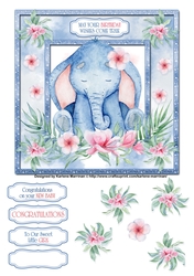 Elephants Always Remember Card Topper Set - Design 6