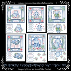 Elephants Always Remember Card Topper Set