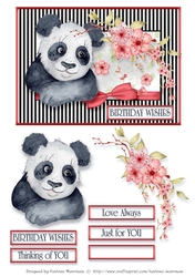 Panda in the Panel Card Topper