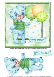Birthday Bear Card Topper