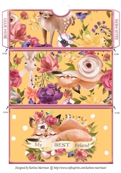 Floral Fox Gift/Voucher/Money Wallet/Pocket/Envelope