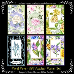 Floral Fever Gift/Voucher/Money Wallet/Pocket/Envelope Set 