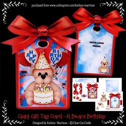 Giant Gift Tag Card - A Bears Birthday