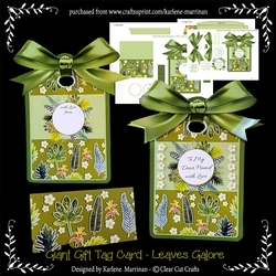Giant Gift Tag Card - Leaves Galore