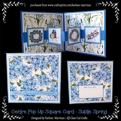 Pop Out Square Card  - Subtle Spring