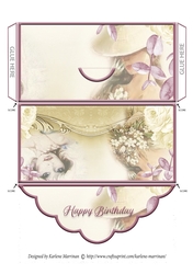 Romantic Vintage Gift, Money, Voucher Wallet/Pocket or Envelope - Happy Birthday