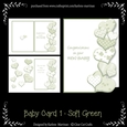 Heart Edge Baby Card - Soft Green